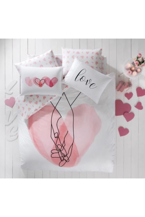 Taç Feeling Pembe Ranforce Çift Kişilik Nevresim Takımı Taç Feeling Pembe Ranforce Çift Kişilik Nevresim Takımı