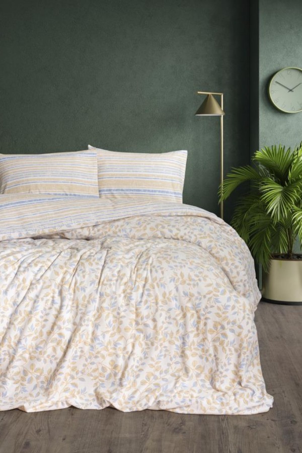 Cotton Box Flanel Nevresim Takımı Çift Kişilik Roof Mavi Cotton Box Flanel Nevresim Takımı Çift Kişilik Roof Mavi