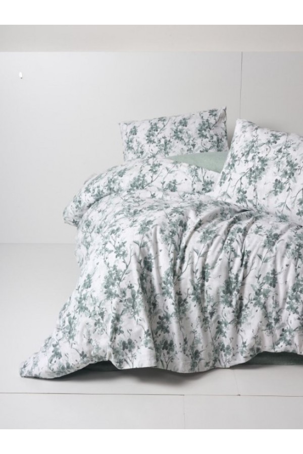 Cotton Box Flanel Nevresim Takımı Çift Kişilik Casey Petrol