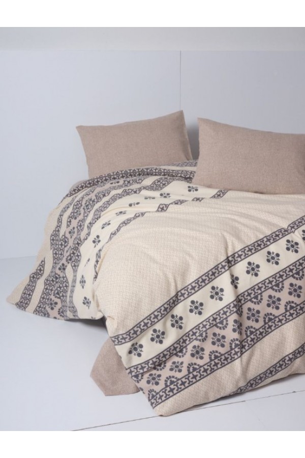 Cotton Box Flanel Nevresim Takımı Çift Kişilik Anita Karamel