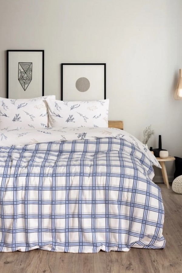 Cotton Box Flanel Nevresim Takımı Tek Kişilik Lavanid Mavi Cotton Box Flanel Nevresim Takımı Tek Kişilik Lavanid Mavi