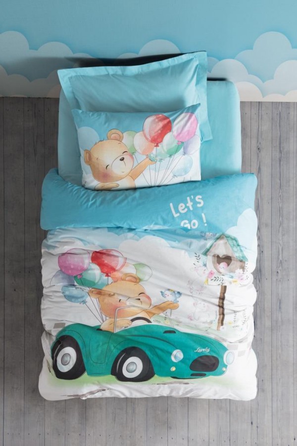 Cotton Box Genç Ranforce Nevresim Takımı Tek Kişilik Buddy Mavi