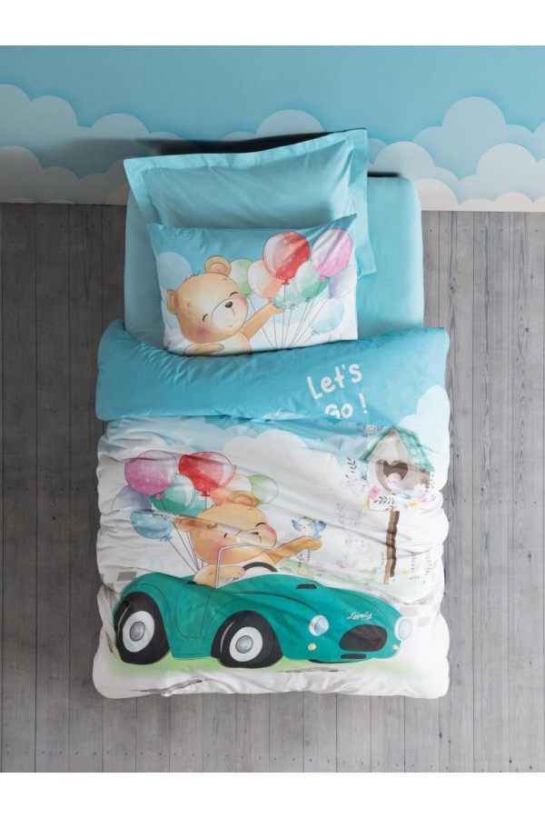 Cotton Box Genç Ranforce Nevresim Takımı Tek Kişilik Buddy Mavi