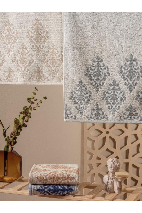 Cotton Box Jakarlı 50x90 4'lü Havlu Seti İskandinav Bertel