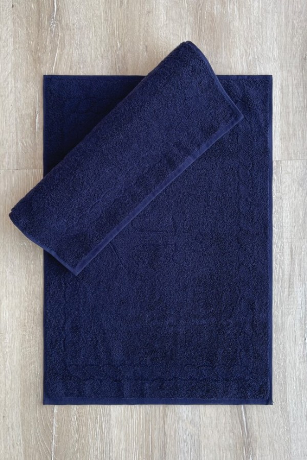 Cotton Box Jakarlı Paspas Seti Capa Lacivert 2li 50x70 8680108061992