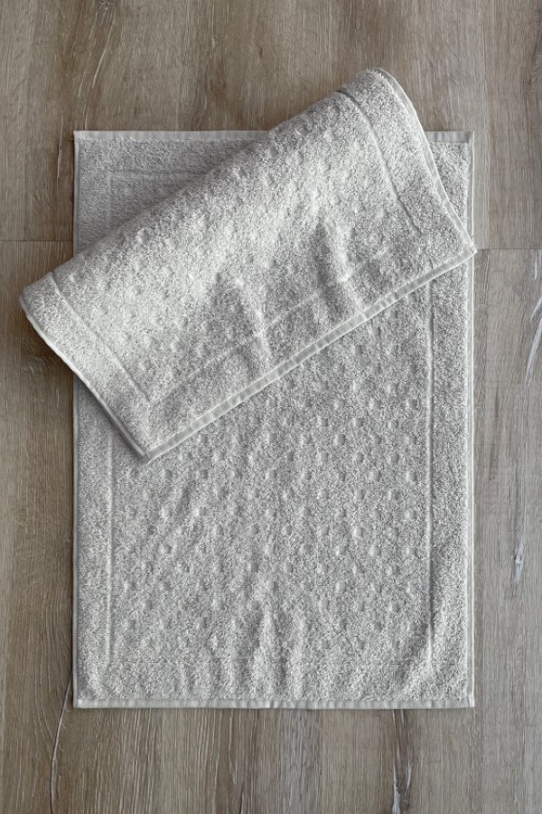 Cotton Box Jakarlı Paspas Seti Nokta A.Gri 2li 50x70