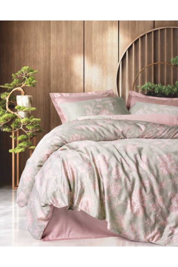 Cotton Box Betula Pudra Saten Nevresim Takımı Çift Kişilik
