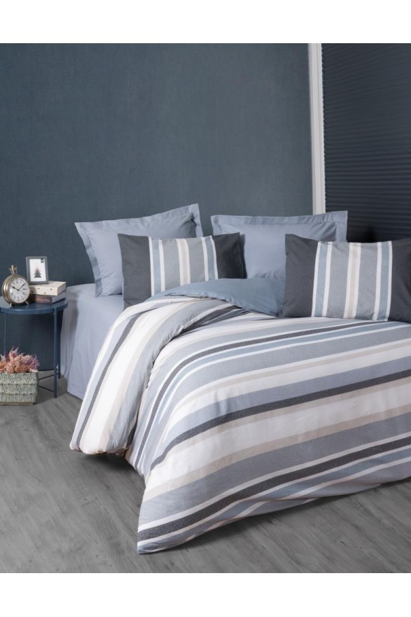 Cotton Box Line Nevresim Takımı Çift Kişilik Agahta Gri