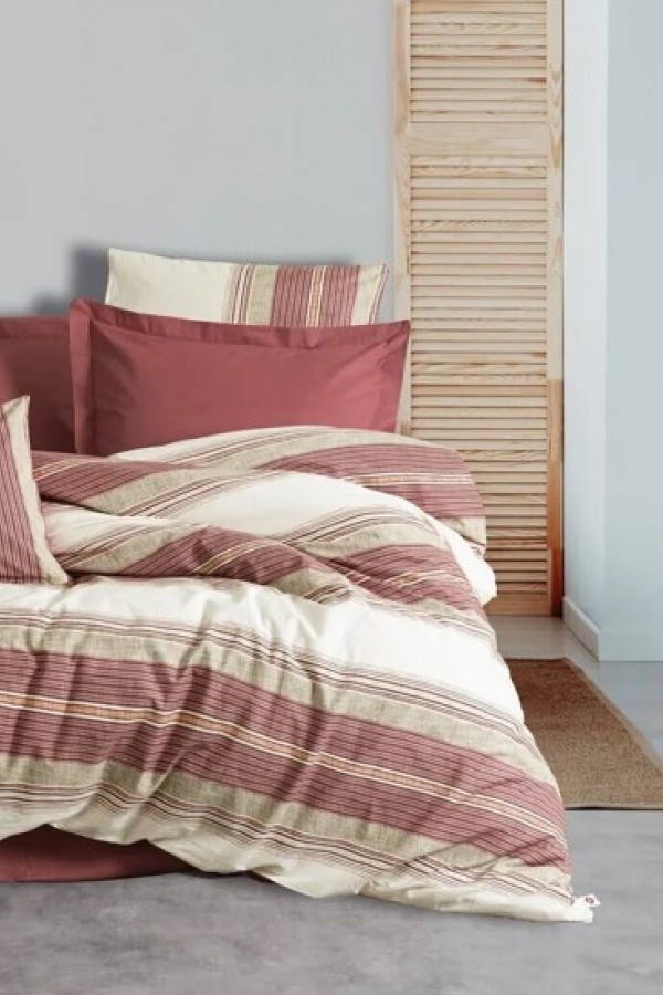 Cotton Box Line Tek Kişilik Nevresim Takımı Kenway Bordo Cotton Box Line Tek Kişilik Nevresim Takımı Kenway Bordo