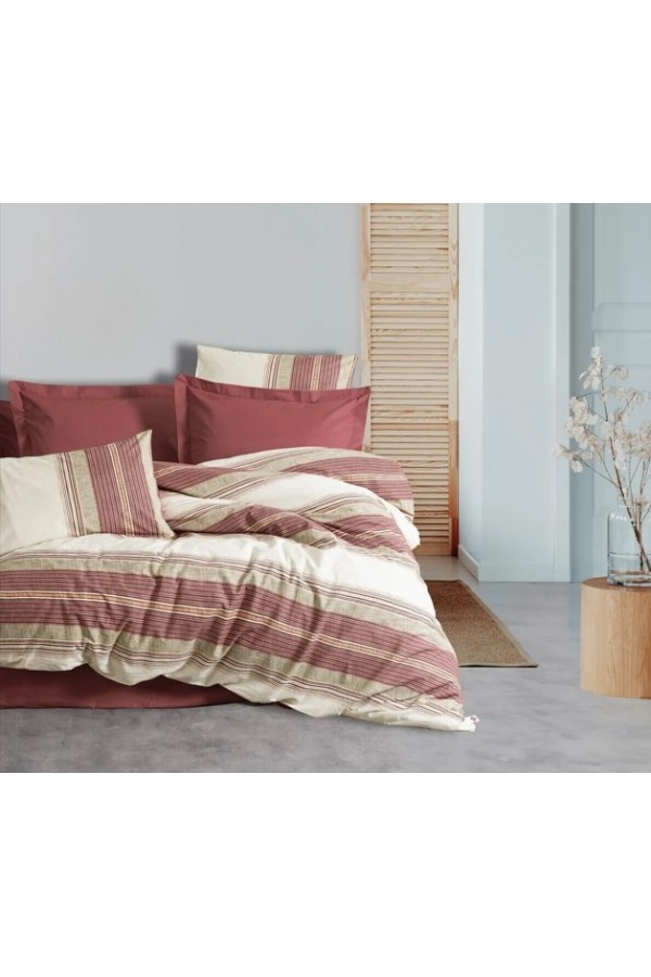 Cotton Box Line Tek Kişilik Nevresim Takımı Kenway Bordo Cotton Box Line Tek Kişilik Nevresim Takımı Kenway Bordo