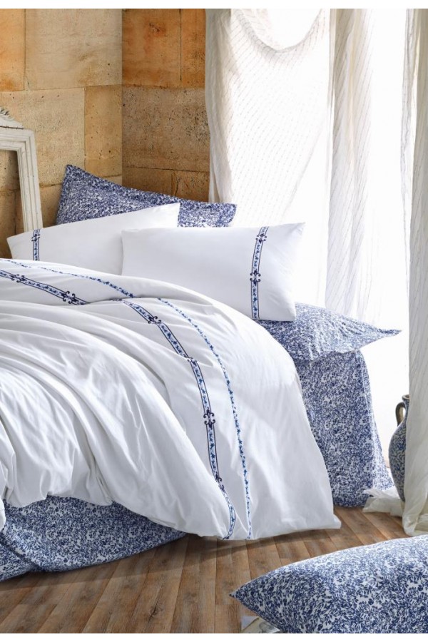 Cotton Box Majestic Seri Çift Kişilik Nevresim Takımı Delmor Lacivert Cotton Box Majestic Seri Çift Kişilik Nevresim Takımı Delmor Lacivert