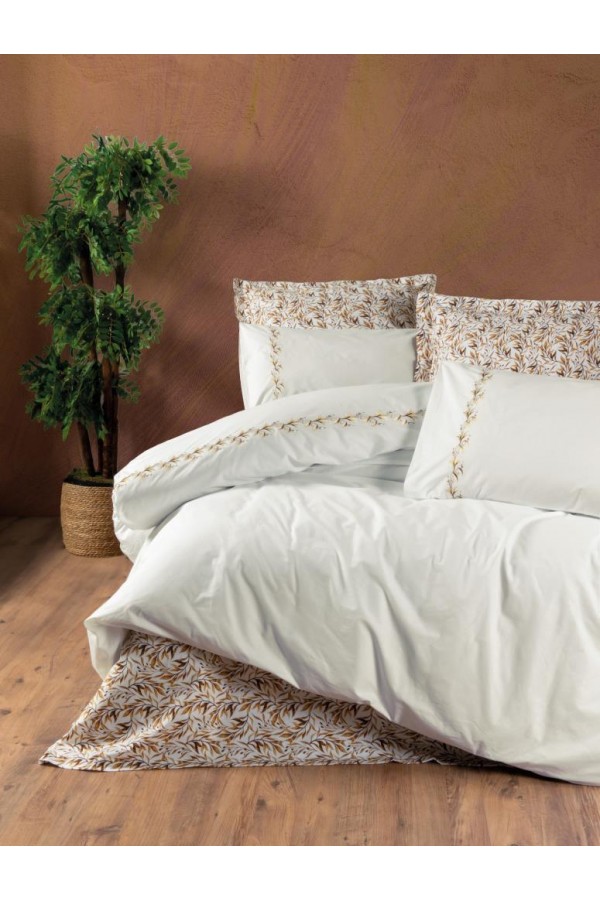 Cotton Box Majestic Seri Çift Kişilik Nevresim Takımı Polite Tarçın Cotton Box Majestic Seri Çift Kişilik Nevresim Takımı Polite Tarçın