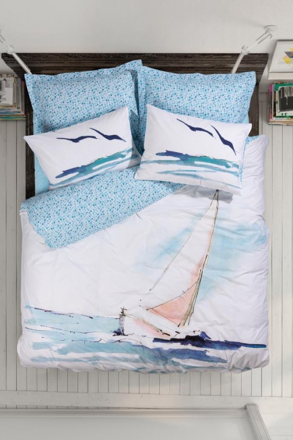 Cotton Box Maritime Nevresim Takımı Çift Kişilik Sail Mavi Cotton Box Maritime Nevresim Takımı Çift Kişilik Sail Mavi