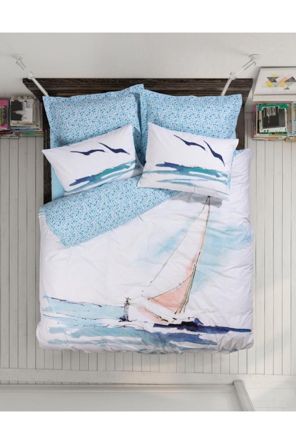 Cotton Box Maritime Nevresim Takımı Çift Kişilik Sail Mavi Cotton Box Maritime Nevresim Takımı Çift Kişilik Sail Mavi