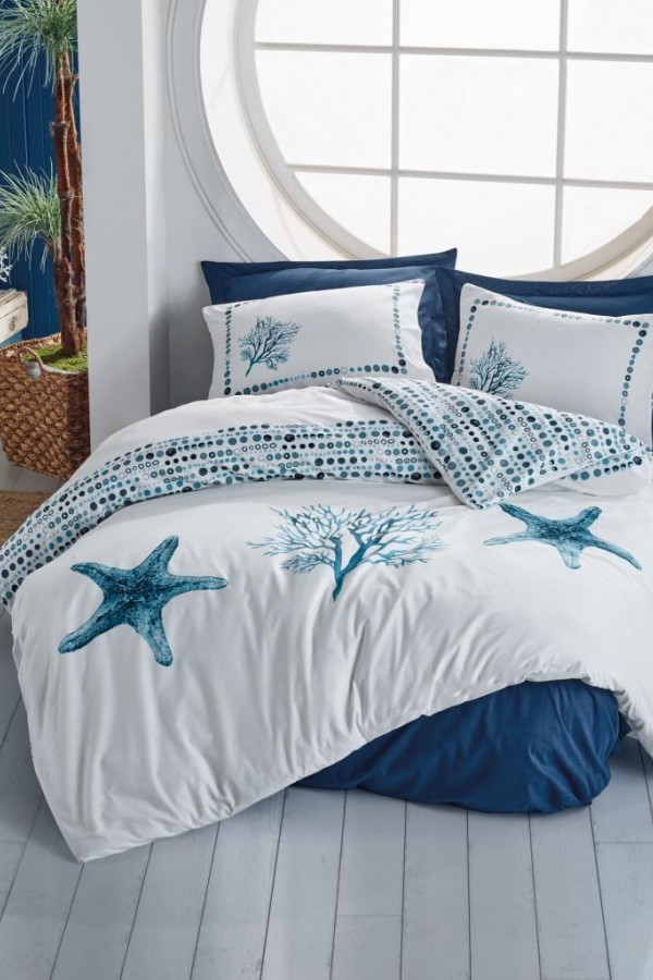 Cotton Box Maritime Tek Kişilik Nevresim Takımı Star Lacivert Cotton Box Maritime Tek Kişilik Nevresim Takımı Star Lacivert