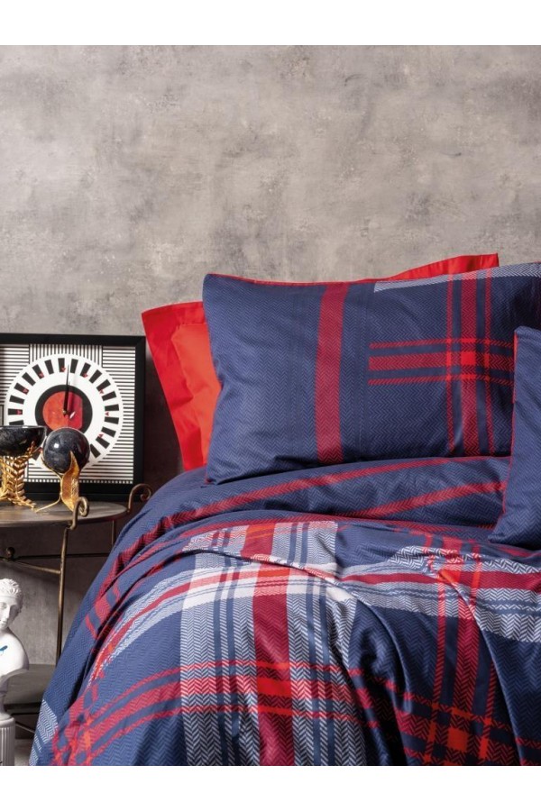 Cotton Box Masculine Tek Kişilik Nevresim Takımı Abel Kırmızı Cotton Box Masculine Tek Kişilik Nevresim Takımı Abel Kırmızı