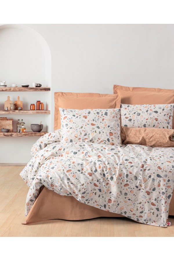 Cotton Box Minimal Çift Kişilik Nevresim Takımı Oniks Karamel Cotton Box Minimal Çift Kişilik Nevresim Takımı Oniks Karamel