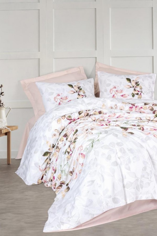 Cotton Box Modeline Ranforce Nevresim Takımı Çift Kişilik Brice Bej