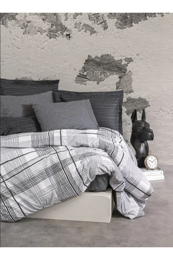 Cotton Box Modern Çift Kişilik Nevresim Takımı Will Antrasit 8680108071380 Cotton Box Modern Çift Kişilik Nevresim Takımı Will Antrasit 8680108071380
