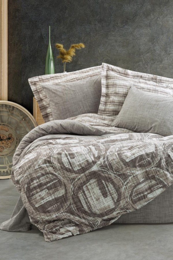 Cotton Box Modern Çift Kişilik Nevresim Takımı Root Vizon Cotton Box Modern Çift Kişilik Nevresim Takımı Root Vizon