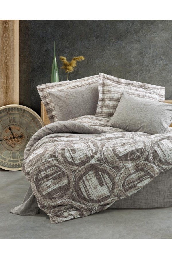 Cotton Box Modern Çift Kişilik Nevresim Takımı Root Vizon Cotton Box Modern Çift Kişilik Nevresim Takımı Root Vizon