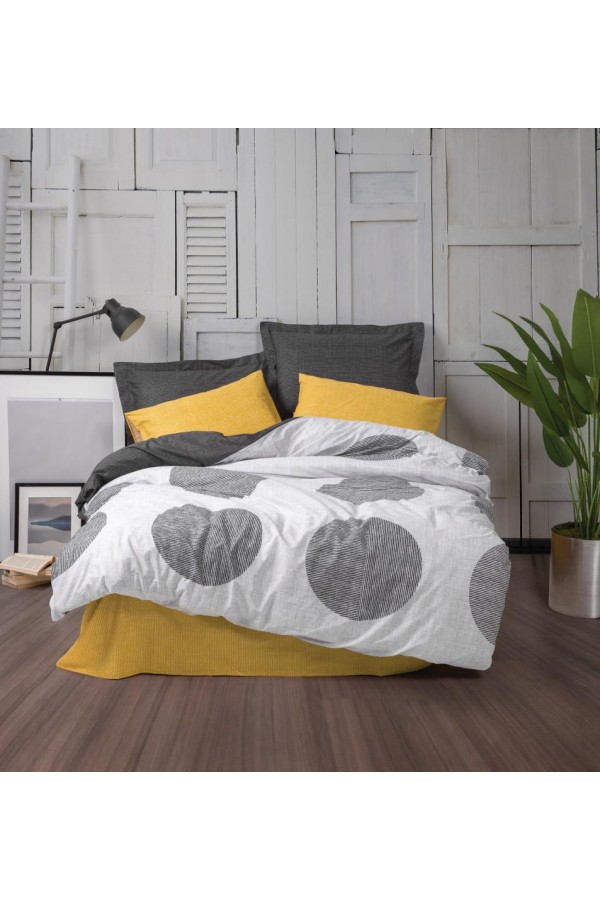 Cotton Box Modern Çift Kişilik Nevresim Takımı Dappled Sarı Cotton Box Modern Çift Kişilik Nevresim Takımı Dappled Sarı