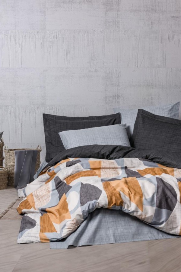 Cotton Box Modern Çift Kişilik Nevresim Takımı Giorno Gri