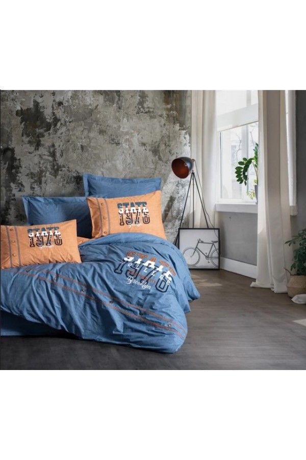 Cotton Box Mood Nakışlı Ranforce Tek Kişilik Nevresim Takımı State Tarçın