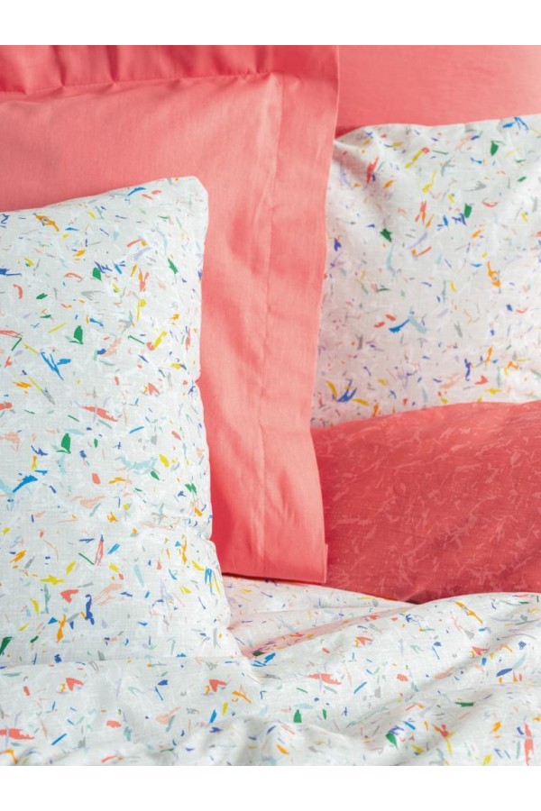 Cotton Box Petite Çift Kişilik Nevresim Takımı Messy Mercan