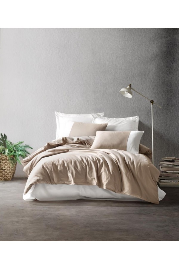 Cotton Box Plain Çift Kişilik Nevresim Takımı Vizon Krem Cotton Box Plain Çift Kişilik Nevresim Takımı Vizon Krem