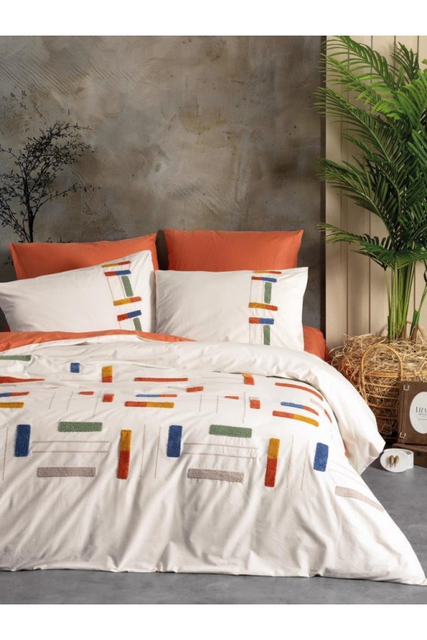 Cotton Box Puff Nakışlı Ranforce Çift Kişilik Nevresim Takımı Katy Tarçın Cotton Box Puff Nakışlı Ranforce Çift Kişilik Nevresim Takımı Katy Tarçın