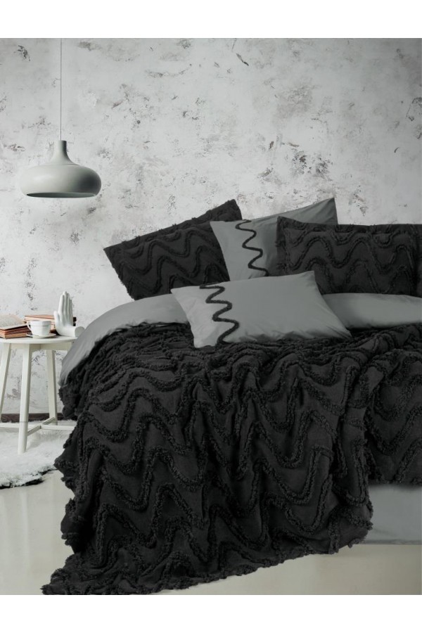 Cotton Box Ranforce Çift Kişilik Yatak Örtülü Nevresim Takımı Limi Viggo Siyah Cotton Box Ranforce Çift Kişilik Yatak Örtülü Nevresim Takımı Limi Viggo Siyah