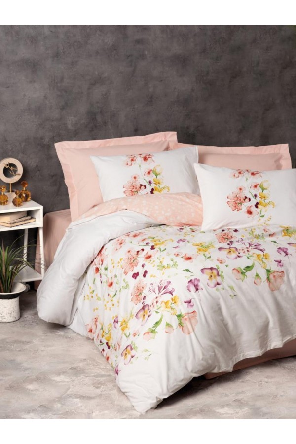 Cotton Box Ranforce Nevresim Takımı Çift Kişilik Emma Somon Cotton Box Ranforce Nevresim Takımı Çift Kişilik Emma Somon
