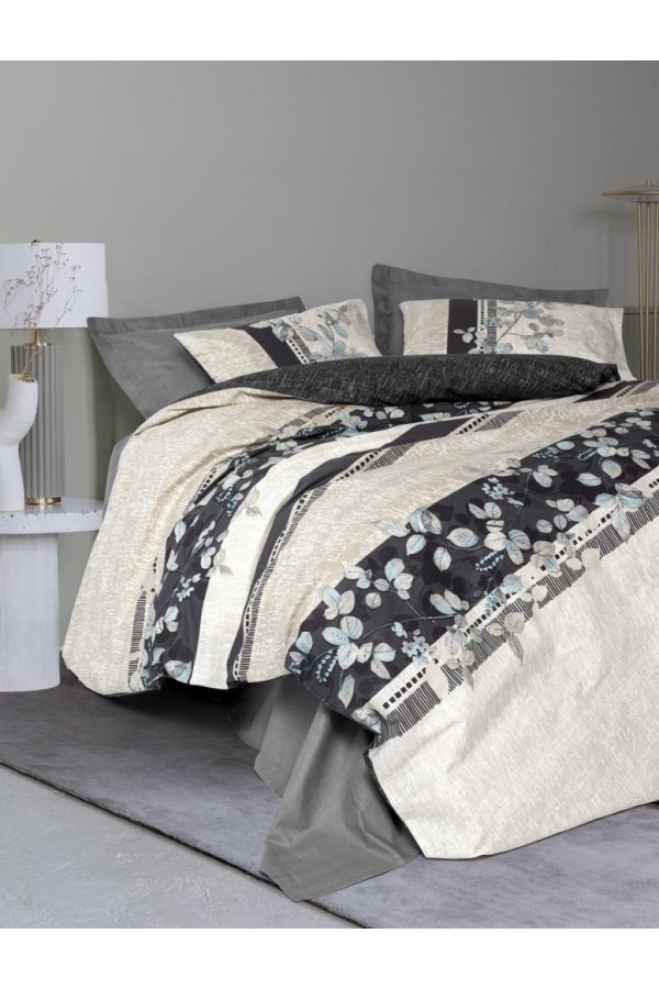 Cotton Box Ranforce Nevresim Takımı Çift Kişilik Lehlare Antrasit Cotton Box Ranforce Nevresim Takımı Çift Kişilik Lehlare Antrasit