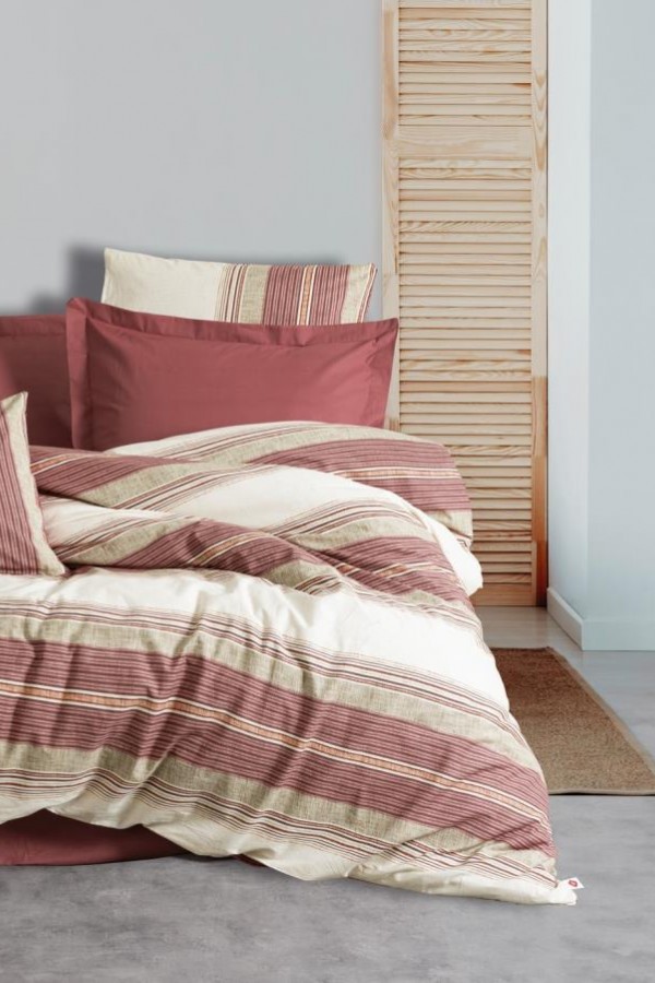 Cotton Box Line Nevresim Takımı Çift Kişilik Kenway Bordo Cotton Box Line Nevresim Takımı Çift Kişilik Kenway Bordo
