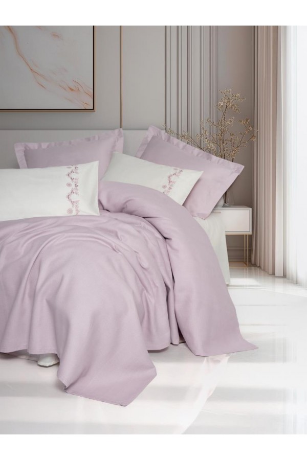 Cotton Box Serenity Bambu Çift Kişilik Pike Takımı Vaila Lila
