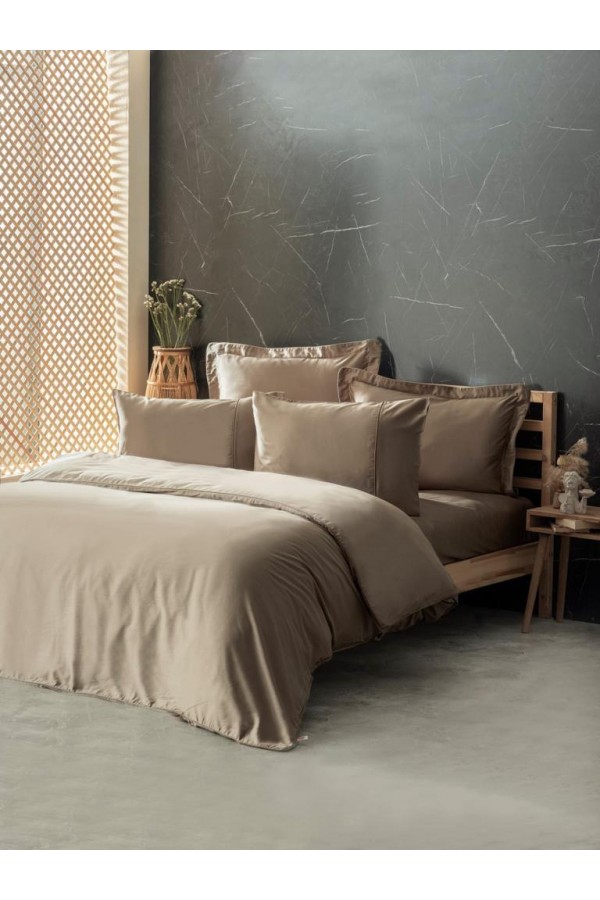 Cotton Box Silky İpek Çift Kişilik Nevresim Takımı Bej