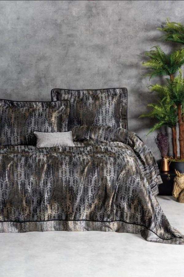 Cotton Box Smart Çift Kişilik Yatak Örtüsü Laura Bej Cotton Box Smart Çift Kişilik Yatak Örtüsü Laura Bej