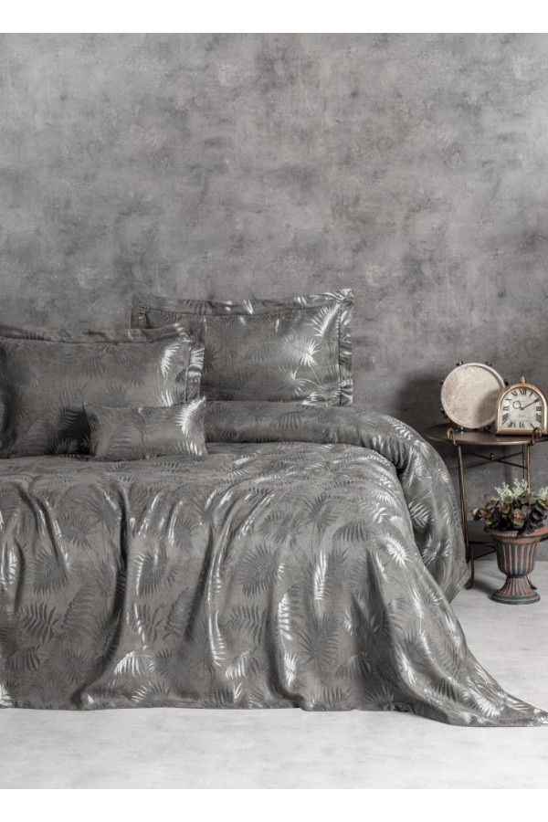 Cotton Box Smart Çift Kişilik Yatak Örtüsü Dafne Antrasit