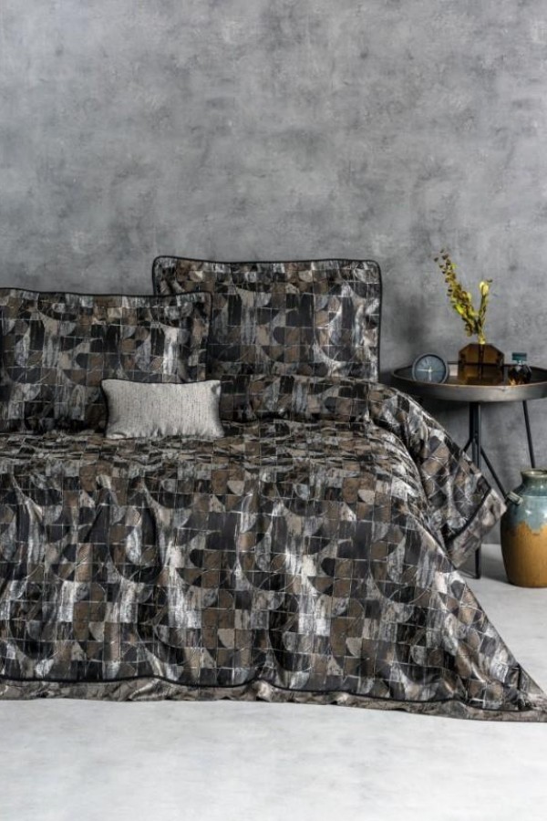 Cotton Box Smart Çift Kişilik Yatak Örtüsü Milan Kahve Cotton Box Smart Çift Kişilik Yatak Örtüsü Milan Kahve