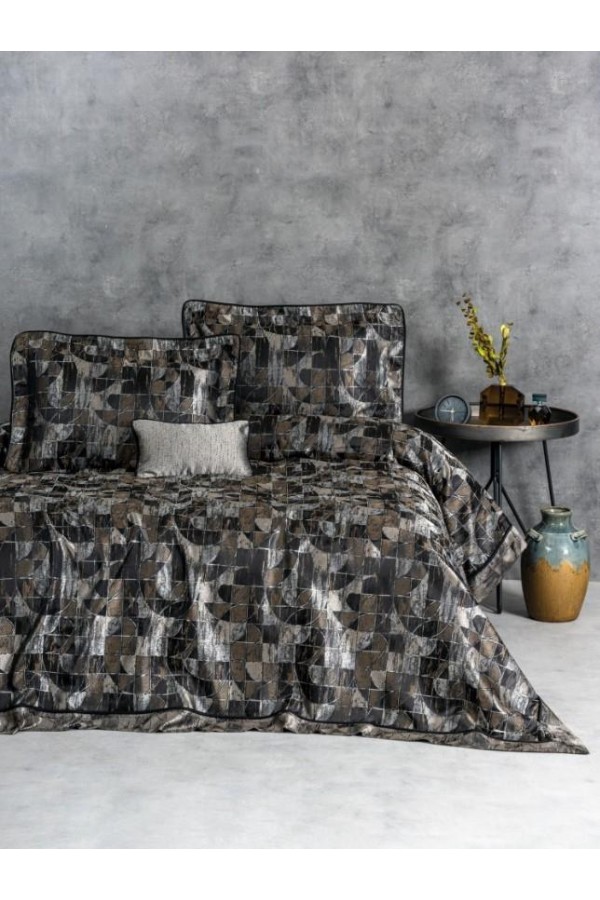 Cotton Box Smart Çift Kişilik Yatak Örtüsü Milan Kahve