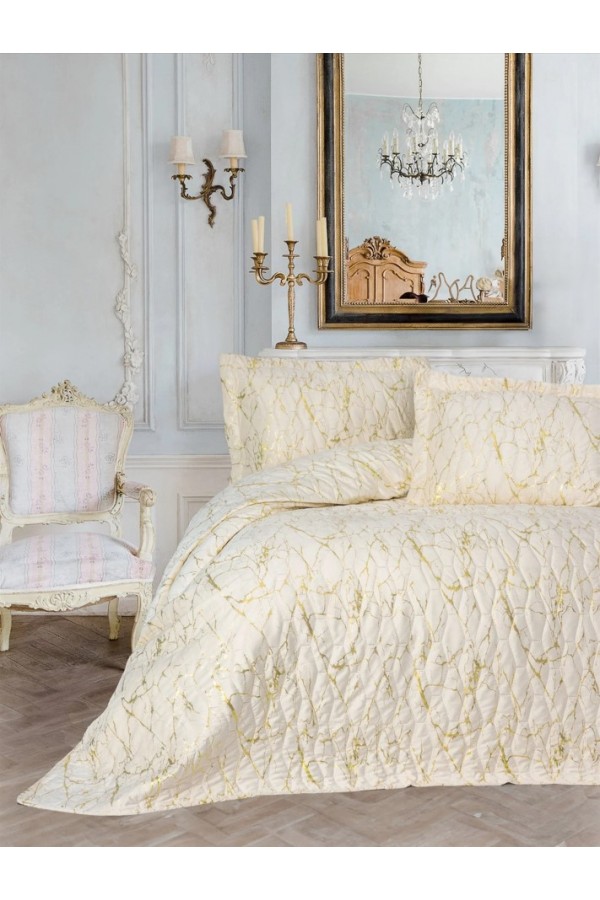 Cotton Box Smart Çift Kişilik Yatak Örtüsü Destello Krem