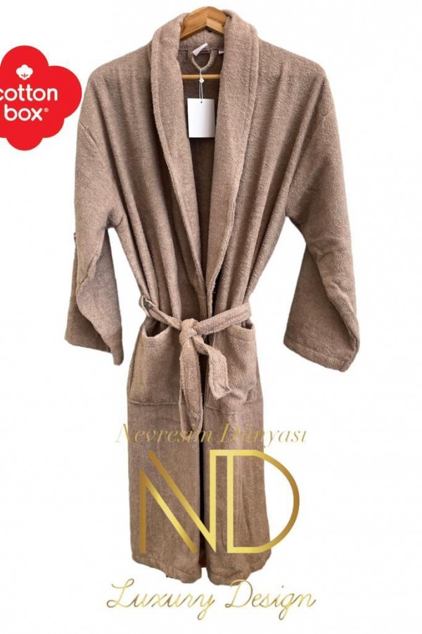 Cotton Box Tek Bornoz Bej Cotton Box Tek Bornoz Bej