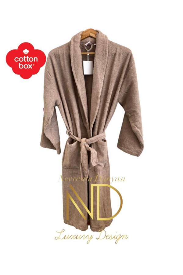 Cotton Box Tek Bornoz Bej