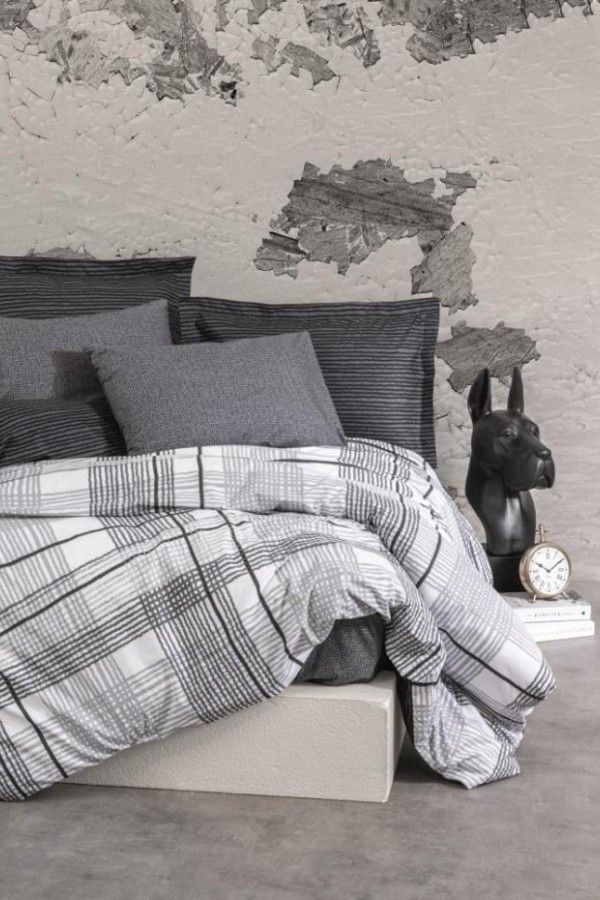 Cotton Box Tek Kişilik Modern Nevresim Takımı Will Antrasit Cotton Box Tek Kişilik Modern Nevresim Takımı Will Antrasit