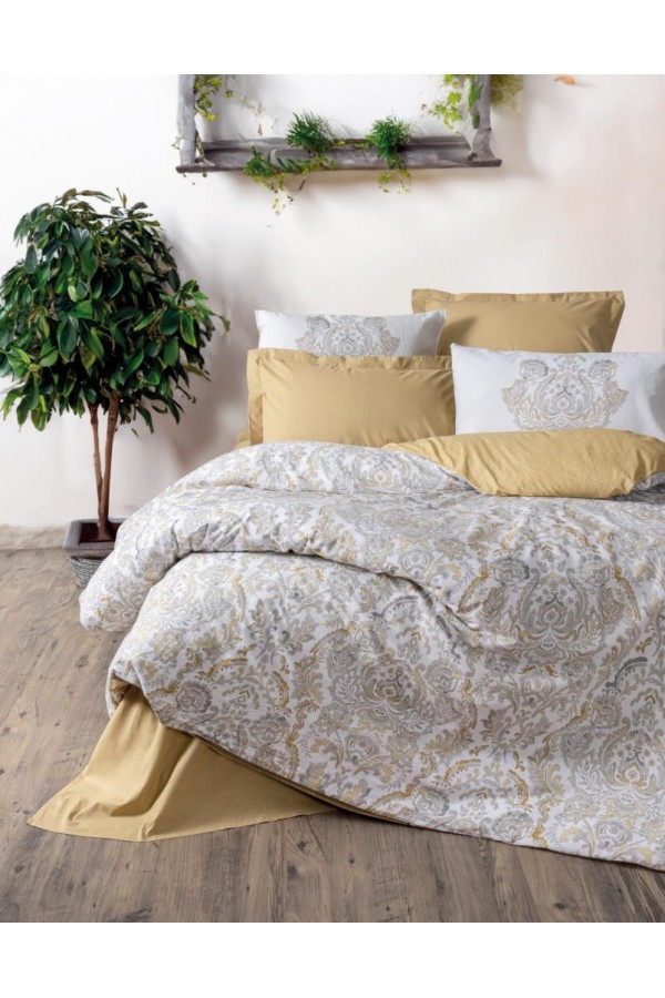 Cotton Box Tek Kişilik Bohem Nevresim Takımı Najva Hardal