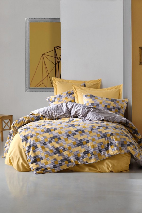 Cotton Box Tek Kişilik Minimal Nevresim Takımı Elon Sarı Cotton Box Tek Kişilik Minimal Nevresim Takımı Elon Sarı