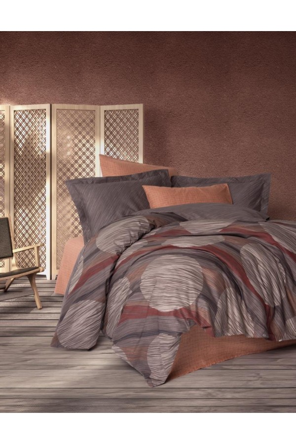 Cotton Box Tek Kişilik Modern Nevresim Takımı Fluss Tarçın Cotton Box Tek Kişilik Modern Nevresim Takımı Fluss Tarçın