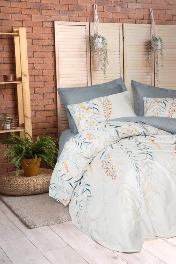 Cotton Box Tek Kişilik Nevresim Takımı Hiedra İndigo Cotton Box Tek Kişilik Nevresim Takımı Hiedra İndigo