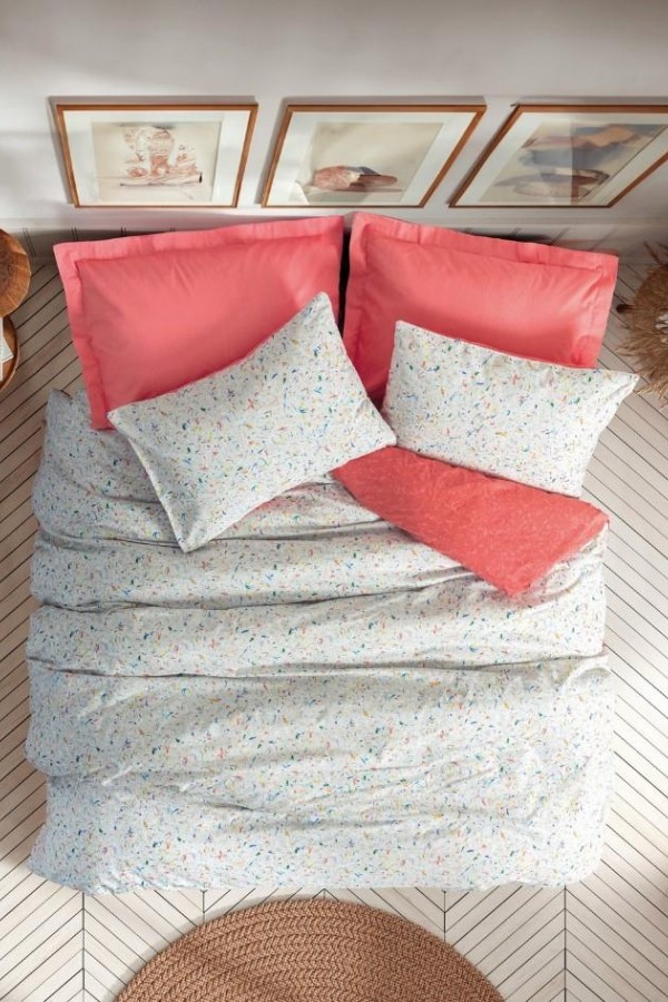 Cotton Box Tek Kişilik Petite Nevresim Takımı Messy Mercan Cotton Box Tek Kişilik Petite Nevresim Takımı Messy Mercan